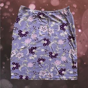 Purple floral skirt